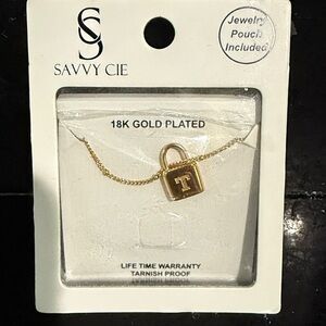 Savvy Cie 18K Gold Plated Padlock Necklace